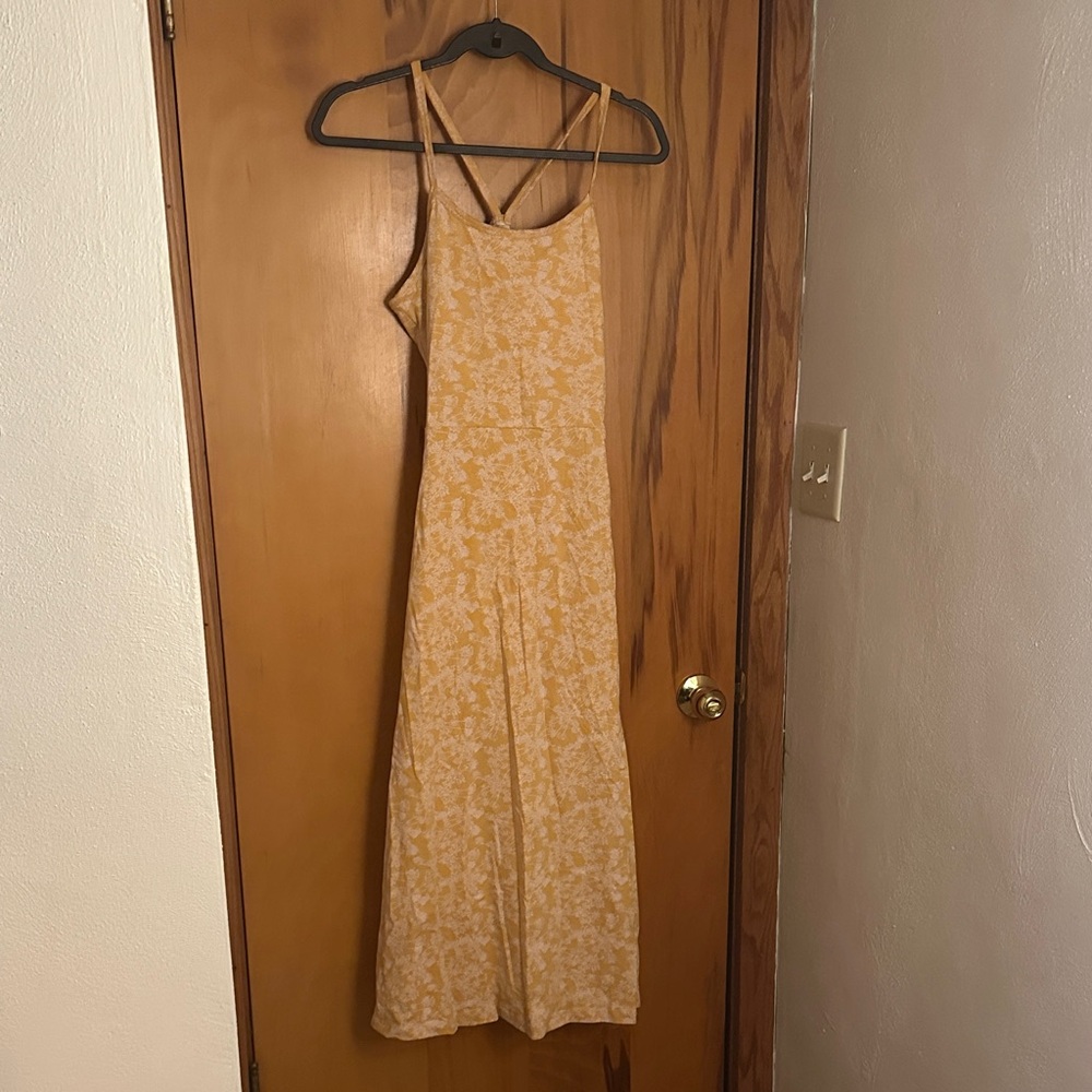 NWOT Pact Organic Cotton Yellow Fit and Flare Dress